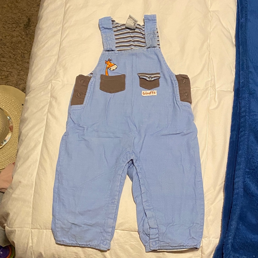Charming Kids Overalls with Giraffe Design